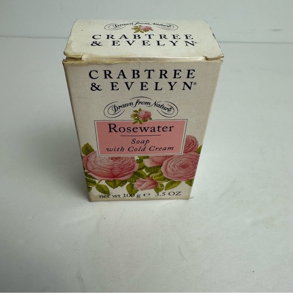 Crabtree & Evelyn Rosewater Soap with Cold Cream 3.5 oz Made in England NEW FLAW - Picture 9 of 10
